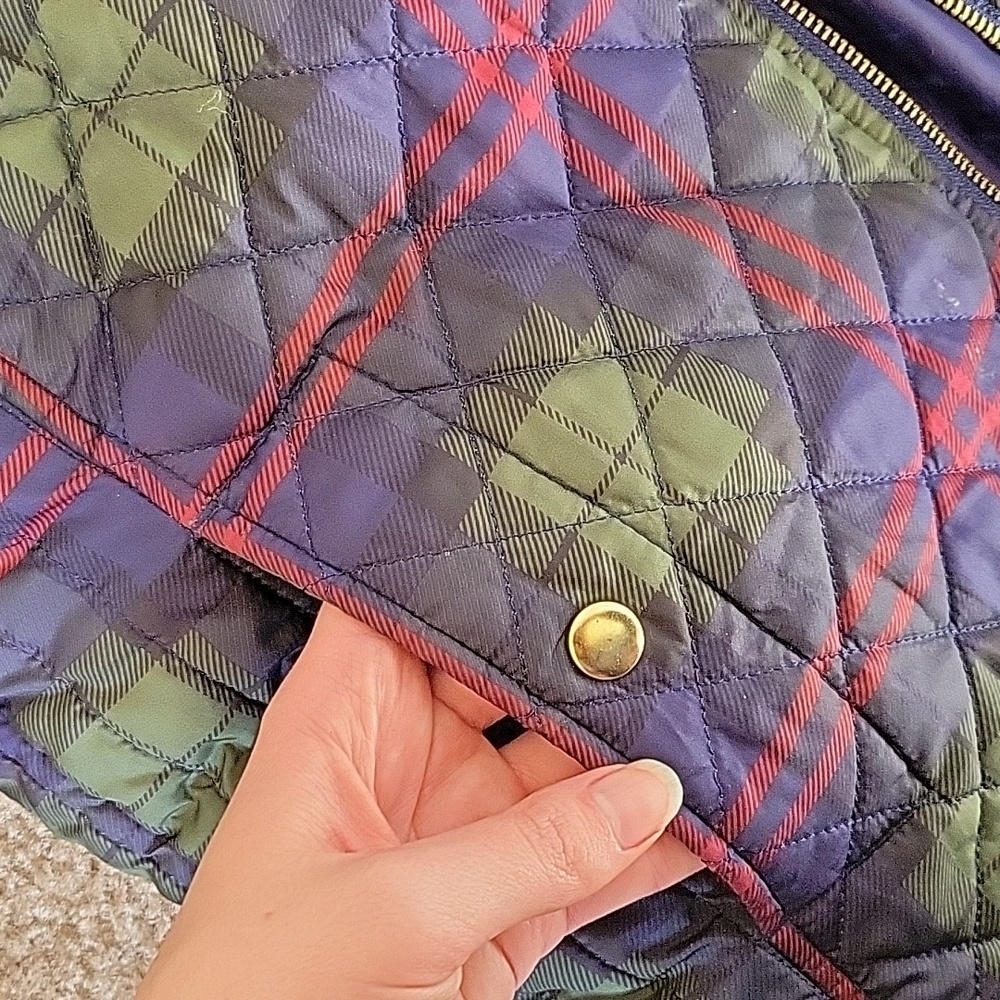 Blue Red and Green Plaid Hipster Winter Coat - Picture 4 of 4